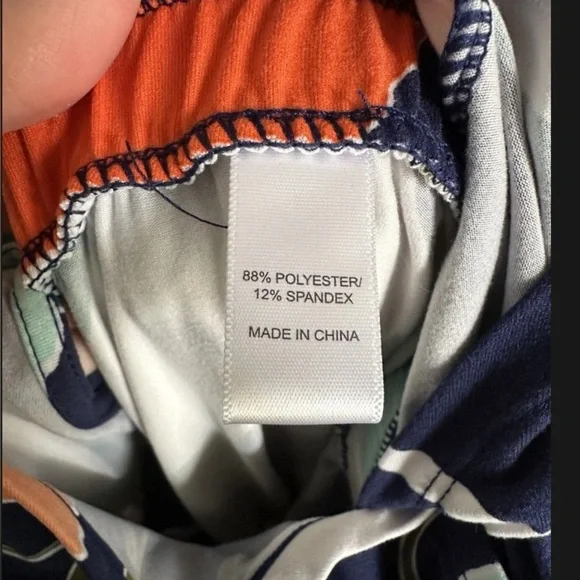 Cuddl Duds Flexwear Short Sleeve Jumpsuit Floral Navy Multicolored Sz M - Picture 6 of 7